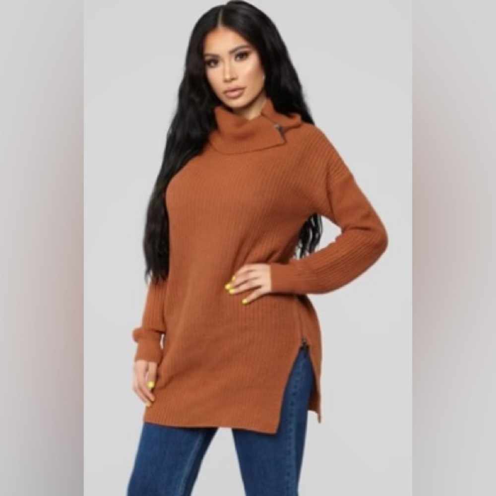 Fashion nova long zipper sweater